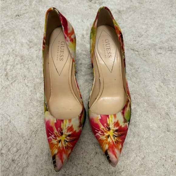 Guess Floral Stiletto Heels with Pointed Toe - Picture 3 of 5
